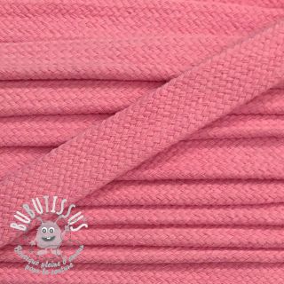 Cordon coton tubulaire plat 17 mm rose pâle