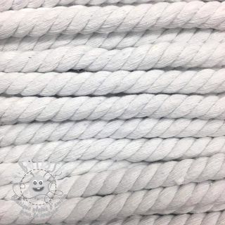 Cordon coton macramé 12 mm blanc