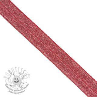 Biais élastique glitter 20 mm red