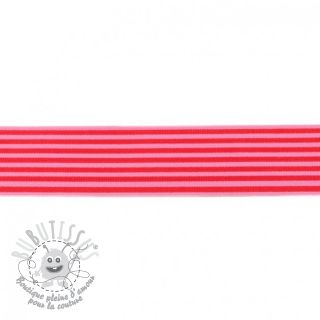 Élastique lisse 4 cm Stripe red