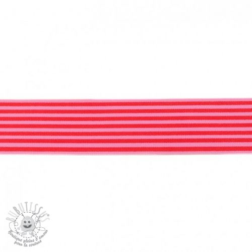 Élastique lisse 4 cm Stripe red