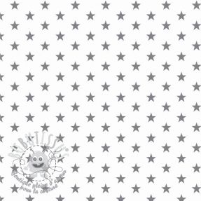 Tissu coton Petit stars white/grey