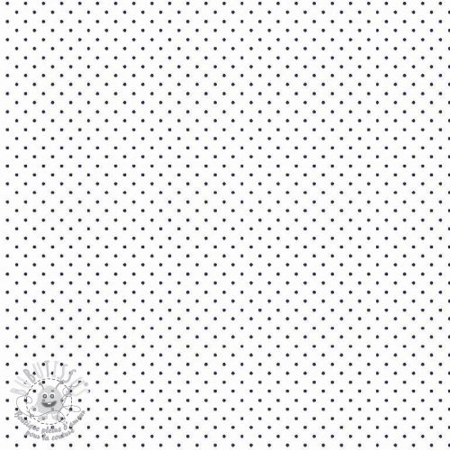 Tissu coton Petit dots white/navy