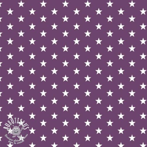 Tissu coton Petit stars purple