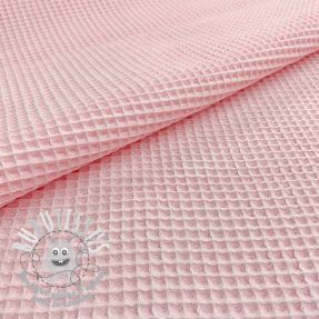 Tissu nid d’abeille light rose