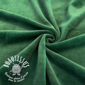 Tissu velours jersey dark green