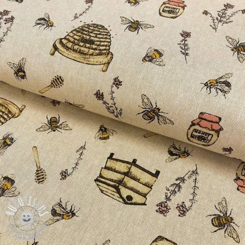 Tissu déco Linenlook premium Bee Honey Buzzing