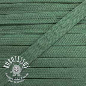 Cordon coton tubulaire plat 17 mm old green