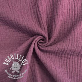 Tissu double gaze/mousseline purple