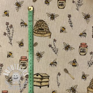 Tissu déco Linenlook premium Bee Honey Buzzing