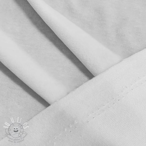 Tissu velours jersey white