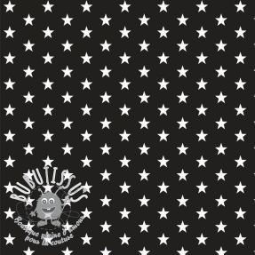Tissu coton Petit stars black