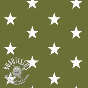 Tissu coton Stars green