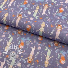 Tissu coton Mermaids lavender digital print