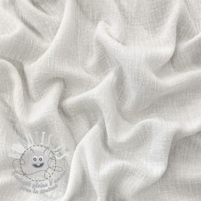 Tissu double gaze/mousseline BAMBOU white