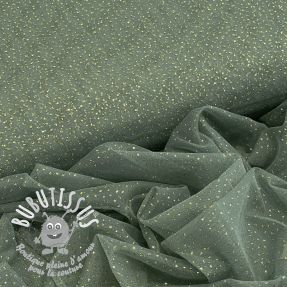 Tulle pour jupe tutu ROYAL SPARKLE old green gold