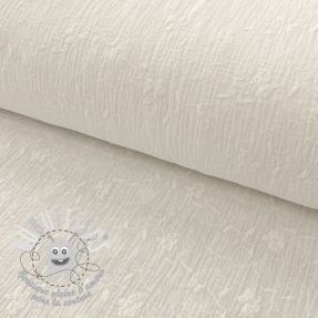 Tissu double gaze/mousseline EMBROIDERED Floral off white