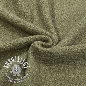 Tissu de manteau BOUCLE moss green