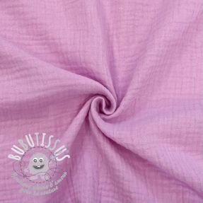 Tissu double gaze/mousseline light pink