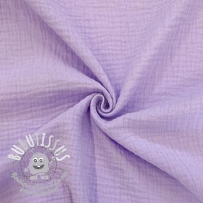 Tissu double gaze/mousseline bright violet GOTS